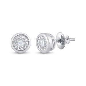 Splendid Jewellery 10kt White Gold Diamond Solitaire Stud Earrings - Splendid Jewellery