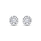 Splendid Jewellery 10kt White Gold Diamond Solitaire Stud Earrings  Top View from Splendid Jewellery