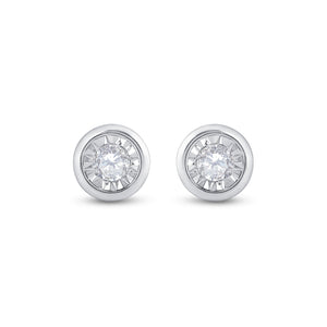 Splendid Jewellery 10kt White Gold Diamond Solitaire Stud Earrings - Splendid Jewellery