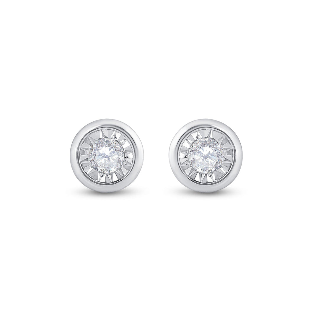 Splendid Jewellery 10kt White Gold Diamond Solitaire Stud Earrings - Splendid Jewellery