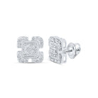 Splendid Jewellery 10kt White Gold Diamond Square Earrings - Timeless Brilliance - Splendid Jewellery