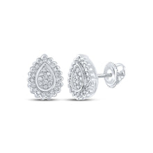 Load image into Gallery viewer, Splendid Jewellery 10kt White Gold Diamond Teardrop Earrings - Splendid Jewellery