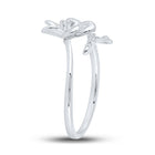 Splendid Jewellery 10kt White Gold Floral Diamond Band Ring - Splendid Jewellery
