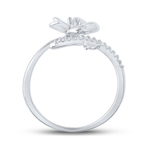 Splendid Jewellery 10kt White Gold Floral Diamond Band Ring - Splendid Jewellery