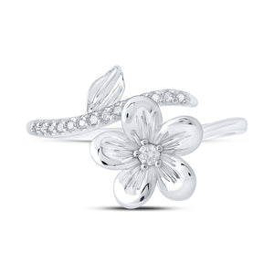 Splendid Jewellery 10kt White Gold Floral Diamond Band Ring - Splendid Jewellery