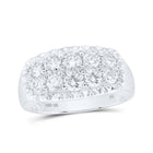 Splendid Jewellery 10kt White Gold Fluted Band Ring with 2 Cttw Round Diamond for Men - Splendid Jewellery