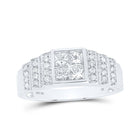Splendid Jewellery 10kt White Gold Mens Princess Diamond Band Ring - A Dazzling Statement of Masculine Elegance and Style - Splendid Jewellery