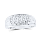 Splendid Jewellery 10kt White Gold Men's Round Diamond Band Ring - A Dazzling Statement Piece with 3/4 Cttw - Splendid Jewellery