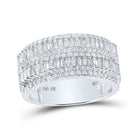 Splendid Jewellery 10kt White Gold Men's Round Diamond Band Ring - Captivating 1 - 1/2 Cttw Masculine Elegance - Splendid Jewellery