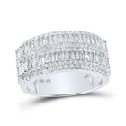 Splendid Jewellery 10kt White Gold Men's Round Diamond Band Ring - Captivating 1 - 1/2 Cttw Masculine Elegance - Splendid Jewellery