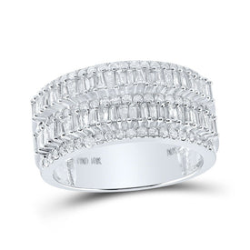 Splendid Jewellery 10kt White Gold Men's Round Diamond Band Ring - Captivating 1 - 1/2 Cttw Masculine Elegance - Splendid Jewellery