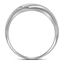 Load image into Gallery viewer, Splendid Jewellery 10kt White Gold Men&#39;s Round Diamond Band Ring - Elegant Brilliance  Side View from Splendid Jewellery