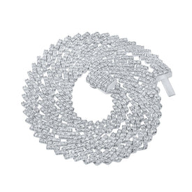 Splendid Jewellery 10kt White Gold Men's Round Diamond Link Chain Necklace - 18 & 3/4 Ct.t.w. - Splendid Jewellery
