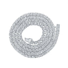 Splendid Jewellery 10kt White Gold Mens Round Diamond Link Chain Necklace - 4 - 3/8 Cttw - Splendid Jewellery