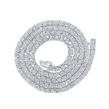 Load image into Gallery viewer, Splendid Jewellery 10kt White Gold Mens Round Diamond Link Chain Necklace - 4 - 3/8 Cttw - Splendid Jewellery