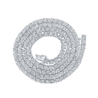 Splendid Jewellery 10kt White Gold Mens Round Diamond Link Chain Necklace - 4 - 3/8 Cttw - Splendid Jewellery