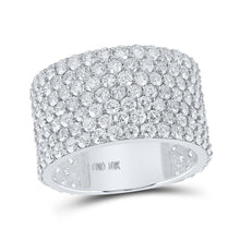 Load image into Gallery viewer, Splendid Jewellery 10kt White Gold Men's Round Diamond Pave 7 - Row Band Ring - 7 - 1/2 Ct.t.w. - Splendid Jewellery
