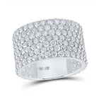 Splendid Jewellery 10kt White Gold Men's Round Diamond Pave 7 - Row Band Ring - 7 - 1/2 Ct.t.w. - Splendid Jewellery