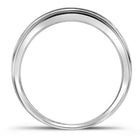 Splendid Jewellery 10kt White Gold Men's Round Diamond Pave Band Ring 1/5 Cttw - Elegant Masculinity - Alternate view 2 from Splendid Jewellery