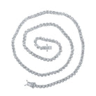 Splendid Jewellery 10kt White Gold Men's Round Diamond Tennis Chain Necklace - 4 - 3/8 Cttw - Splendid Jewellery