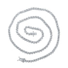 Splendid Jewellery 10kt White Gold Men's Round Diamond Tennis Chain Necklace - 4 - 3/8 Cttw - Splendid Jewellery
