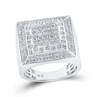 Splendid Jewellery 10kt White Gold Men's Square Diamond Ring - 1 - 3/4 Cttw - Splendid Jewellery