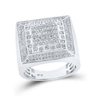 Splendid Jewellery 10kt White Gold Men's Square Diamond Ring - 1-3/4 Cttw - Alternate view 1 from Splendid Jewellery