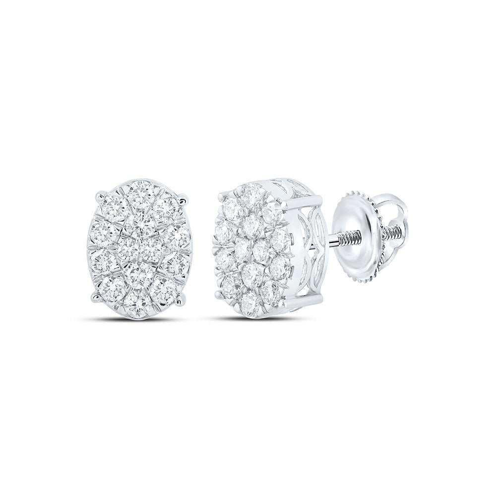 Splendid Jewellery 10kt White Gold Oval Diamond Earrings - Dazzling Brilliance Collection - Splendid Jewellery