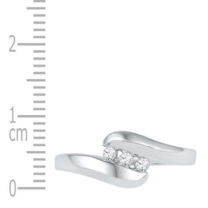 Splendid Jewellery 10kt White Gold Round Diamond 3 - stone Promise Ring - Splendid Jewellery