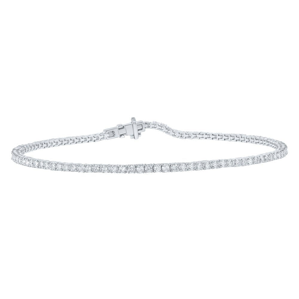 Splendid Jewellery 10kt White Gold Round Diamond Fashion Bracelet - 2 Carat Total Weight - Splendid Jewellery