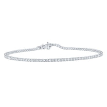 Load image into Gallery viewer, Splendid Jewellery 10kt White Gold Round Diamond Fashion Bracelet - 2 Carat Total Weight - Splendid Jewellery