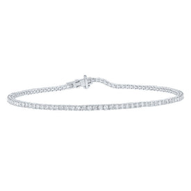 Splendid Jewellery 10kt White Gold Round Diamond Fashion Bracelet - 2 Carat Total Weight - Splendid Jewellery
