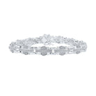 Splendid Jewellery 10kt White Gold Round Diamond Link Bracelet - 1 Cttw for Men - Splendid Jewellery