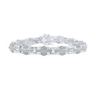 Splendid Jewellery 10kt White Gold Round Diamond Link Bracelet - 1 Cttw for Men - Splendid Jewellery
