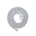 Splendid Jewellery 10kt White Gold Round Diamond Link Chain Necklace - 3 - 3/4 Cttw for Men - Splendid Jewellery