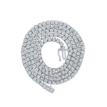 Load image into Gallery viewer, Splendid Jewellery 10kt White Gold Round Diamond Link Chain Necklace - 3 - 3/4 Cttw for Men - Splendid Jewellery