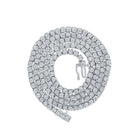 Splendid Jewellery 10kt White Gold Round Diamond Link Chain Necklace - 3 - 3/4 Cttw for Men - Splendid Jewellery