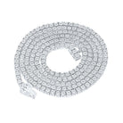 Splendid Jewellery 10kt White Gold Round Diamond Link Necklace for Men - 1 - 1/2 Cttw, 24 - inch Chain - Splendid Jewellery