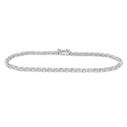 Splendid Jewellery 10kt White Gold Round Diamond Tennis Bracelet - 1 Carat Total Weight Top view from the 10Kt White Gold Womens Round Diamond Tennis Bracelet 1 Cttwpin280315 collection by Splendid Jewellery