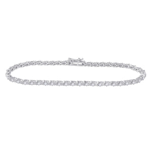 Splendid Jewellery 10kt White Gold Round Diamond Tennis Bracelet - 1 Carat Total Weight - Splendid Jewellery