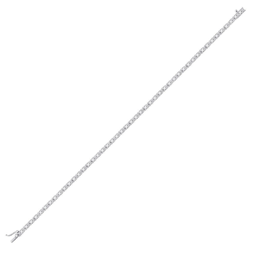 Splendid Jewellery 10kt White Gold Round Diamond Tennis Bracelet - 1 Carat Total Weight - Splendid Jewellery