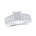 Splendid Jewellery 10kt White Gold Square Diamond Cluster Ring - Splendid Jewellery