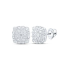 Splendid Jewellery 10kt White Gold Square Diamond Earrings - 5/8 Cttw: A Modern Marvel - Splendid Jewellery