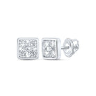 Splendid Jewellery 10kt White Gold Square Diamond Earrings: A Modern Twist of Elegance and Brilliance - Splendid Jewellery