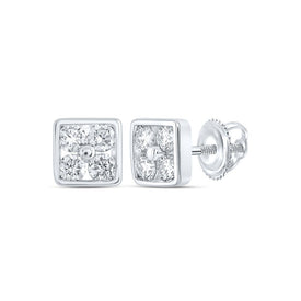 Splendid Jewellery 10kt White Gold Square Diamond Earrings: A Modern Twist of Elegance and Brilliance - Splendid Jewellery