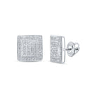 Splendid Jewellery 10kt White Gold Square Diamond Earrings - A Touch of Modern Elegance and Sparkle - Splendid Jewellery