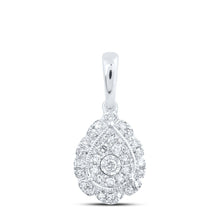 Load image into Gallery viewer, Splendid Jewellery 10kt White Gold Teardrop Diamond Pendant - Splendid Jewellery