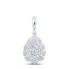 Splendid Jewellery 10kt White Gold Teardrop Diamond Pendant - Splendid Jewellery