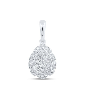 Splendid Jewellery 10kt White Gold Teardrop Diamond Pendant - Splendid Jewellery