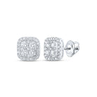 Splendid Jewellery 10kt White Gold Women's Square Diamond Earrings - 2 Cttw - Splendid Jewellery